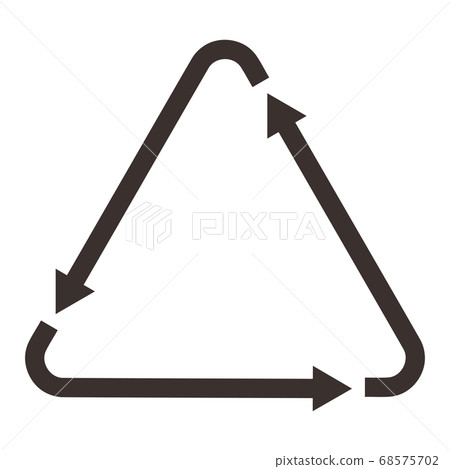 Triangular rotating arrow - Stock Illustration [68575702] - PIXTA