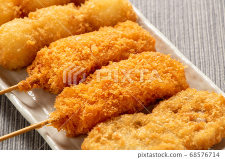 Assorted salmon cutlet (fried salmon). Assorted salmon cutlet (fried salmon). 68576714