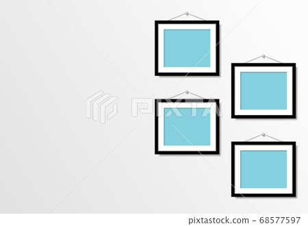 Set Empty frames for photos or pictures hanging on the wall. 68577597