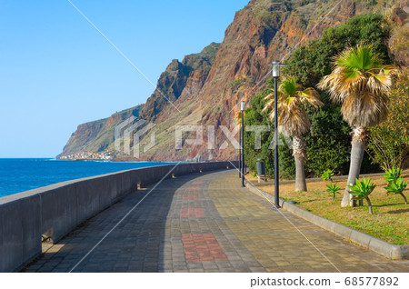 Embankment empry promanade Madeira island 68577892