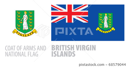Vector set of the national flag of British Virgin Islands 68579044