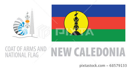 Vector set of the coat of arms and national flag of New Caledonia Vector set of the coat of arms and national flag of New Caledonia 68579133