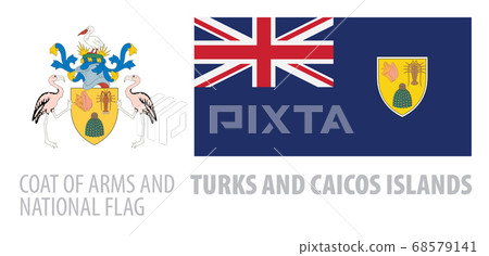 Vector set of the coat of arms and national flag of Turks and Caicos Islands Vector set of the coat of arms and national flag of Turks and Caicos Islands 68579141