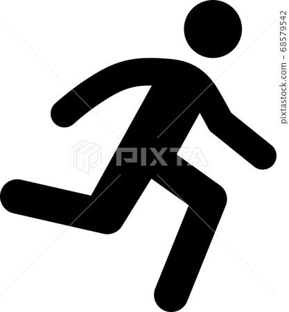 Running person pictogram 68579542