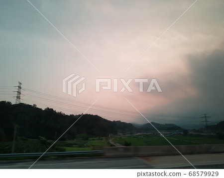 Sunset, mountain, top, sunset 68579929