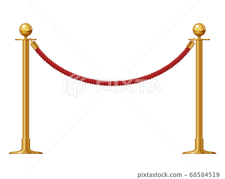 Partition rope _ Illustration of alignment pole... - Stock Illustration ...