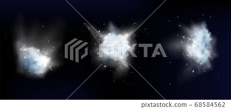 Snow powder white explosion or snowflakes clouds 68584562