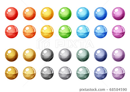 Colorful metal sphere material illustration 68584590