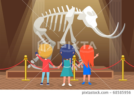 Historical Museum with Mammoth Skeleton Vector Historical Museum with Mammoth Skeleton Vector 68585956