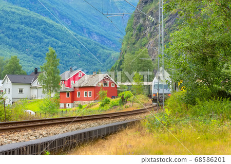 Flam Railway train, Aurland, Norway Flam Railway train, Aurland, Norway 68586201