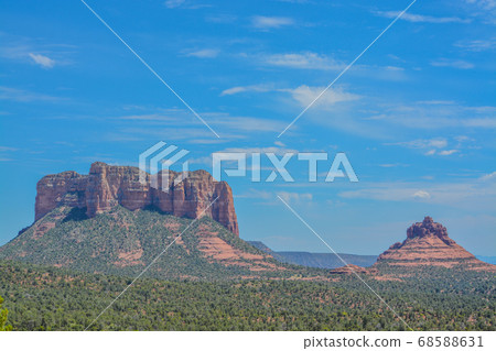 Beautiful view of Red rock formations in Northern Arizona, Yavapai County, Coconino National Forest, Arizona 68588631