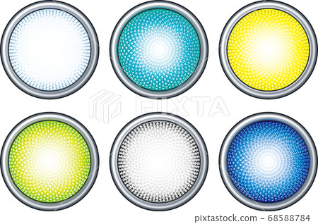 Retro pilot lamp icon set 68588784