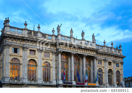 the facade of Palazzo Madama in Turin, Piedmont the facade of Palazzo Madama in Turin, Piedmont 68588911