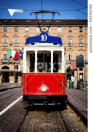 historical tramway in turin (italy) historical tramway in turin (italy) 68589266