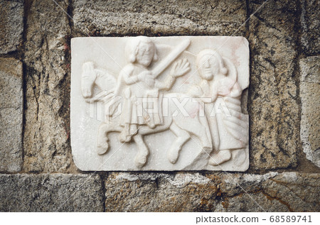 medieval gothic bas relief of Saint Martin of Tours medieval gothic bas relief of Saint Martin of Tours 68589741