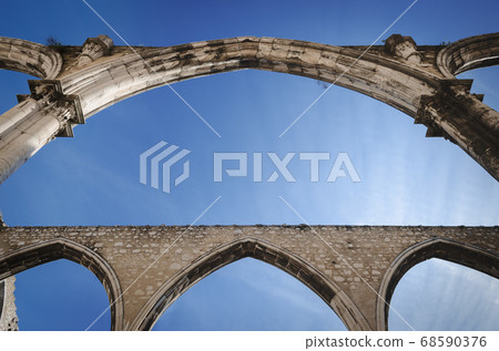 Ruins of the ancient convent of Carmo in Lisbon Ruins of the ancient convent of Carmo in Lisbon 68590376