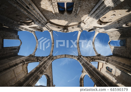 Ruins of the ancient convent of Carmo in Lisbon Ruins of the ancient convent of Carmo in Lisbon 68590379