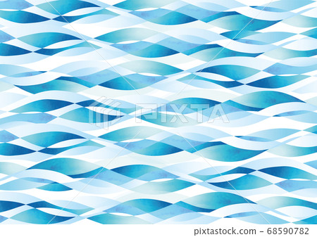 波浪形水彩像幾何圖案 68590782
