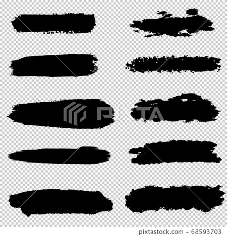 Set of vector brush strokes.Collection of vector brush hand drawn graphic element. grunge background. 68593703