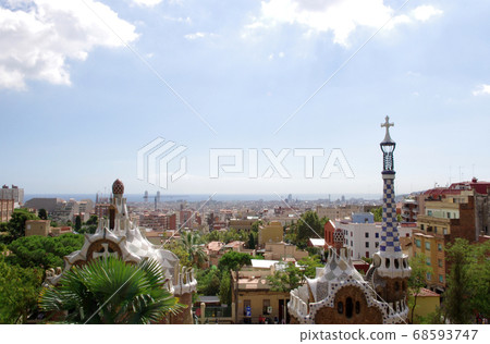 Scenery from Park Guell in Barcelona 68593747