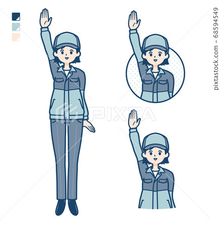 vector, vectors, blue collar worker 68594549