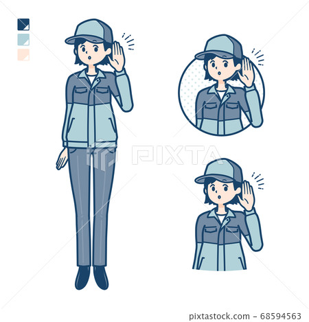 vector, vectors, blue collar worker 68594563