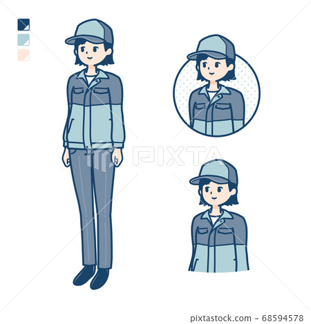 矢量 工服 藍領工人 68594578