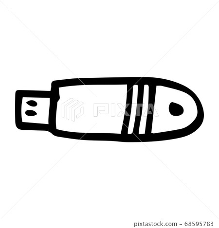 hand drawn vector doodle Flash Drive hand drawn vector doodle Flash Drive 68595783