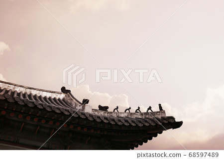 Korean traditional background, Korean landmark, traditional houses and buildings Korean traditional background, Korean landmark, traditional houses and buildings 68597489