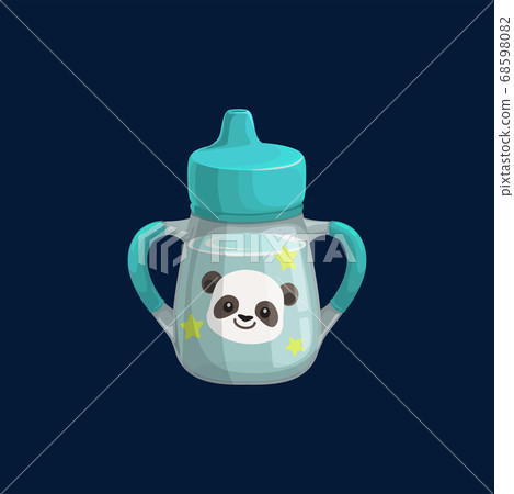 Cup bottle baby sipper reservoir isolated icon Cup bottle baby sipper reservoir isolated icon 68598082