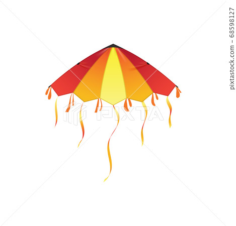 Jellyfish kite isolated Uttarayan festival symbol Jellyfish kite isolated Uttarayan festival symbol 68598127