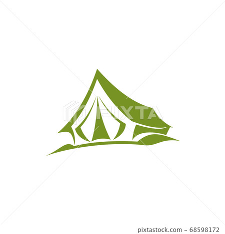Hiking and camping tent icon 68598172