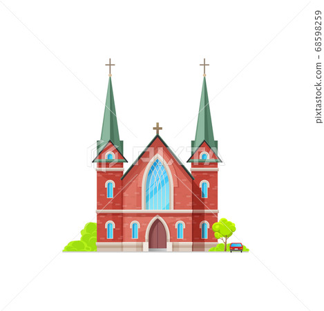 Monastery Christian religion building isolated Monastery Christian religion building isolated 68598259