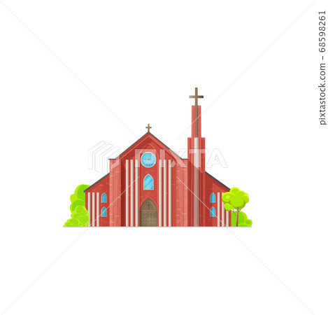 Monastery Christian religion building isolated Monastery Christian religion building isolated 68598261