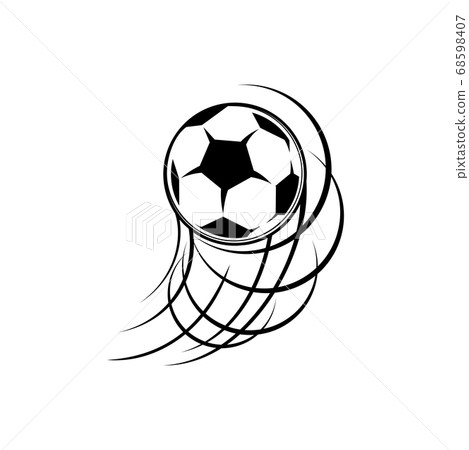 Football Soccer Ball Trace Isolated Goal Kick Icon Stock Illustration