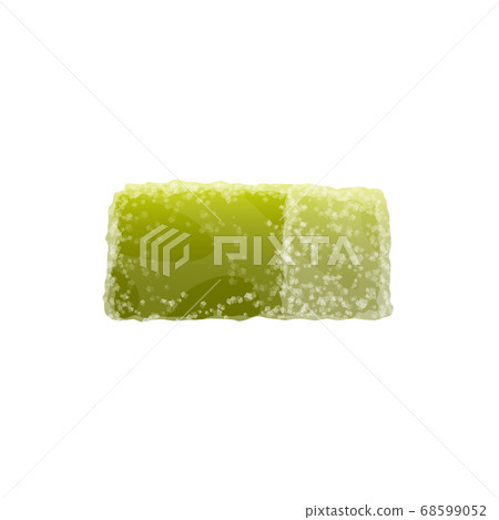 Candied fruit jelly, isolated green marmalade 68599052