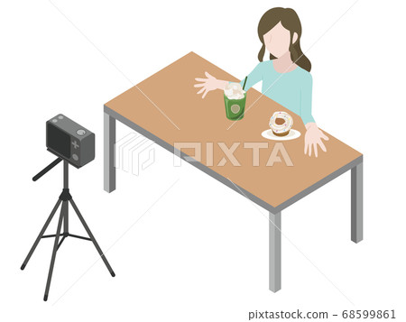 Female YouTuber taking a photo 68599861