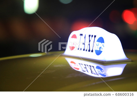 taxi in night time in thailand taxi in night time in thailand 68600316