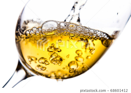 White wine isolated on white background White wine isolated on white background 68601412