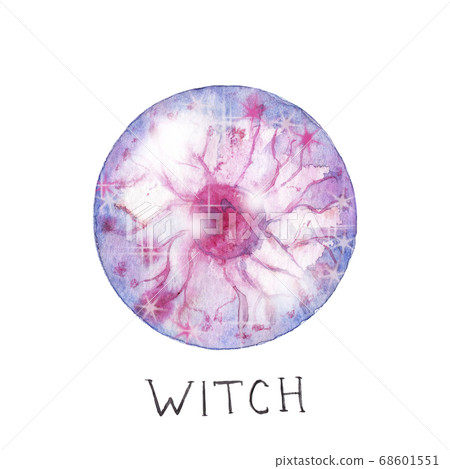 watercolor drawing - magic glass ball, witchcraft, watercolor drawing - magic glass ball, witchcraft, 68601551