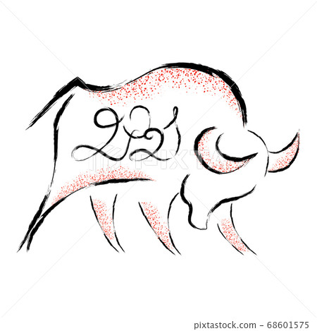 Chinese new year 2021 background. Ox, bull, cow 68601575