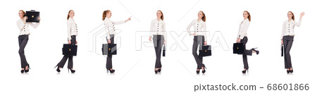 Woman businesswoman isolated on white Woman businesswoman isolated on white 68601866