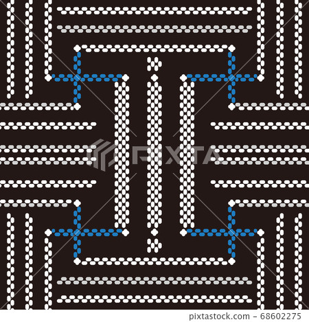 A typical design of Amami Oshima Tsumugi Akina rose pattern design 68602275