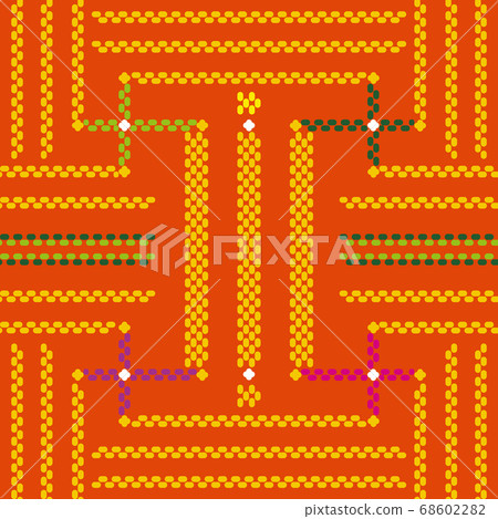 A typical design of Amami Oshima Tsumugi Akina rose pattern design A typical design of Amami Oshima Tsumugi Akina rose pattern design 68602282