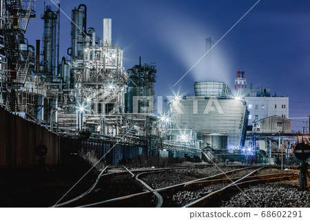 Factory night view 68602291