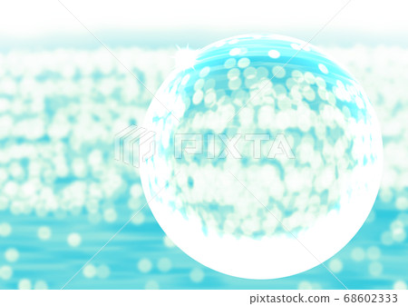 水晶球和閃亮的水面 68602333