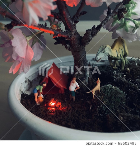 一隻發現恐龍在午夜營地爬行的狗 一隻發現恐龍在午夜營地爬行的狗 68602495