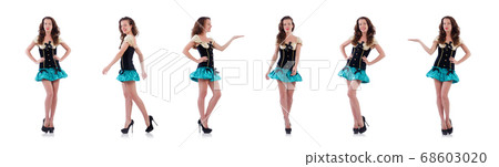 Young woman in fashion concept 68603020