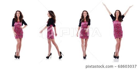 Female model isolated on white 68603037