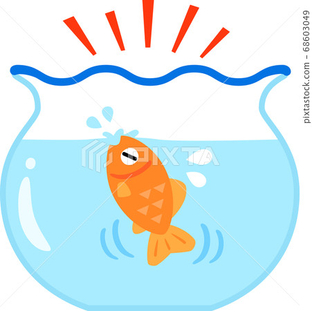 Goldfish in an oxygen deficient fishbowl 68603049